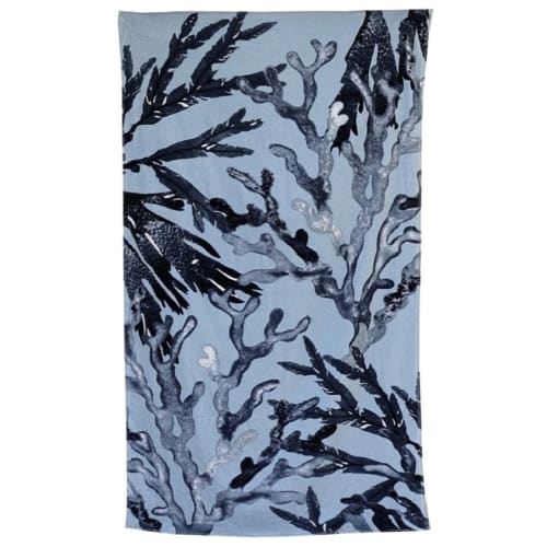 Seakeeper Pool Towel, Coral Reef Print, 80% Combed Cotton/20% SEAQUAL Upcycled Poly, 40x72, 2lbs